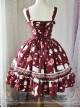 Magic Tea Party Sunny Day And Food Series Printing Classic Lolita JSK Sling Dress Version 1