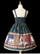 Magic Dictionary Series Plaids Printing Classic Lolita Sling Dress