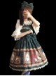 Magic Dictionary Series Plaids Printing Classic Lolita Sling Dress