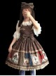 Magic Dictionary Series Plaids Printing Classic Lolita Sling Dress