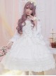 White Bride Chiffon Classic Lolita Sling Dress JSK