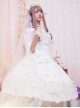 White Bride Chiffon Classic Lolita Sling Dress JSK