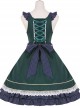 Lace Bowknot Ruffles Sling Dress Classic Lolita JSK