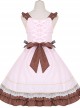 Lace Bowknot Ruffles Sling Dress Classic Lolita JSK