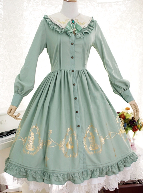 Alice In Wonderland Series OP Classic Lolita Long Sleeve Dress