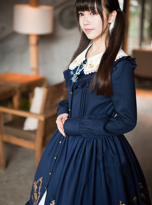 Alice In Wonderland Series OP Classic Lolita Long Sleeve Dress