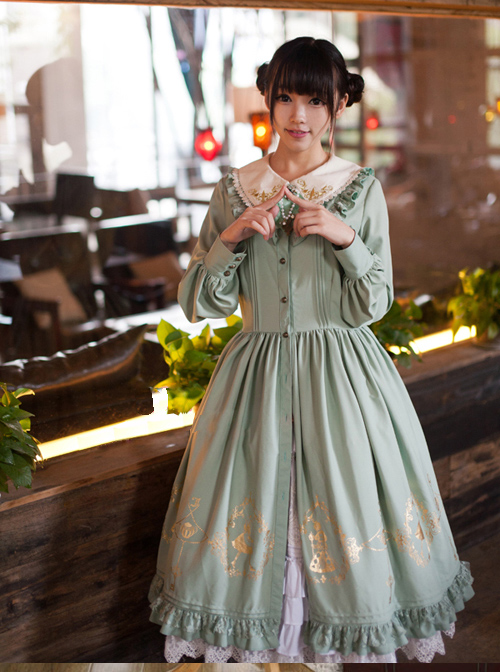 Alice In Wonderland Series OP Classic Lolita Long Sleeve Dress