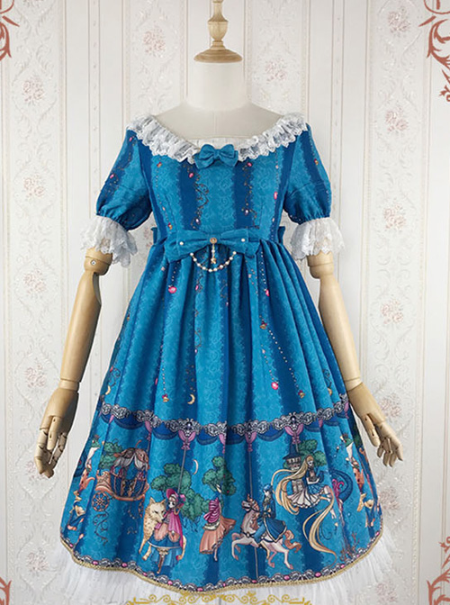 The Fairytale World Amusement Park Series OP Classic Lolita Short Sleeve Dress