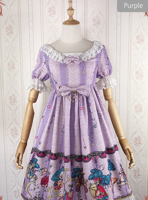 The Fairytale World Amusement Park Series OP Classic Lolita Short Sleeve Dress