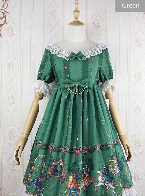 The Fairytale World Amusement Park Series OP Classic Lolita Short Sleeve Dress