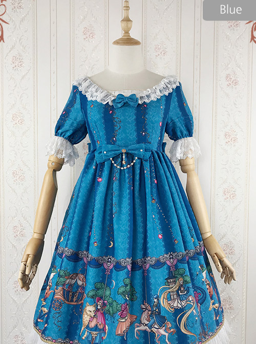 The Fairytale World Amusement Park Series OP Classic Lolita Short Sleeve Dress