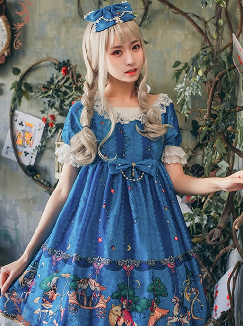 The Fairytale World Amusement Park Series OP Classic Lolita Short Sleeve Dress