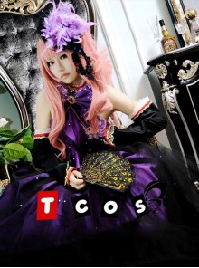 Vocaloid Miku Black And Purple Cosplay Lolita Dress Set Costume