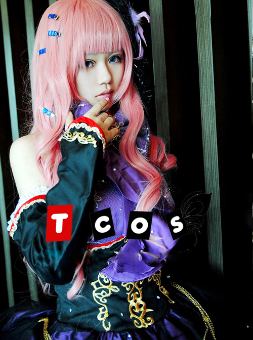 Vocaloid Miku Black And Purple Cosplay Lolita Dress Set Costume