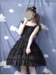 Pure Black And Pure White JSK Classic Lolita Sling Dress