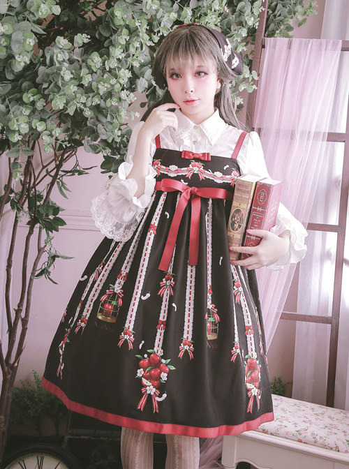 Small Apple Series JSK High Waist Classic Lolita Sling Dress