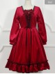 Little Red Riding Hood Series Retro Fairy Style OP Gothic Lolita Long Sleeve Dress