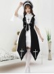 Cross Witch Gothic Lolita Black Or Red Dress And Shirt And Hat Set