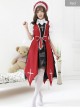 Cross Witch Gothic Lolita Black Or Red Dress And Shirt And Hat Set