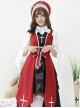 Cross Witch Gothic Lolita Black Or Red Dress And Shirt And Hat Set