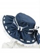 Alice Style White And Navy Blue Classic Lolita Dress And Hat Set