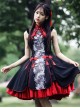 Tsing Lung White Tiger Series Tsing Lung Chinese Style Classic Qi Lolita Sleeveless Dress And Shawl Set