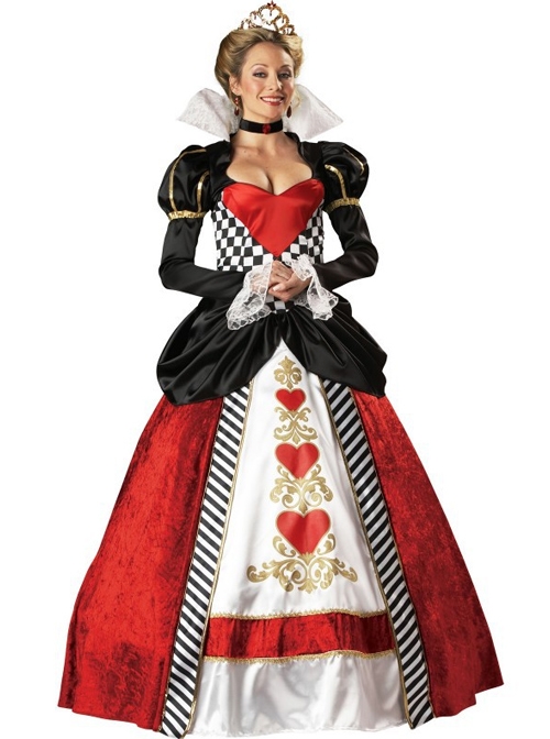 Halloween Christmas Hearts Queen Palace Style Ball Gown