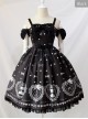 Black Sugar Bear Series Bowknot Sweet Lolita Sling Dress