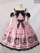 Black Sugar Bear Series Bowknot Sweet Lolita Sling Dress