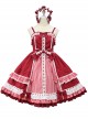 Margaret's Afternoon Tea Series Plaids Splice-color Bowknot Sweet Lolita Sling Dress