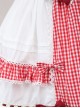 Margaret's Afternoon Tea Series Plaids Splice-color Bowknot Sweet Lolita Sling Dress