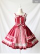 Margaret's Afternoon Tea Series Plaids Splice-color Bowknot Sweet Lolita Sling Dress