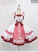 Margaret's Afternoon Tea Series Plaids Splice-color Bowknot Sweet Lolita Sling Dress