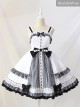 Margaret's Afternoon Tea Series Plaids Splice-color Bowknot Sweet Lolita Sling Dress