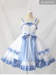 Margaret's Afternoon Tea Series Plaids Splice-color Bowknot Sweet Lolita Sling Dress