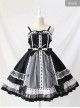Margaret's Afternoon Tea Series Plaids Splice-color Bowknot Sweet Lolita Sling Dress