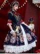 Fog-moon And Crown Series Court Style Elegance Classic Lolita OP Half Sleeve Dress Set