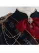 Fog-moon And Crown Series Court Style Elegance Classic Lolita OP Half Sleeve Dress Set