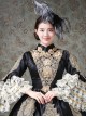 Lace Palace Style Black Trumpet Sleeve Classic Lolita Prom Dress