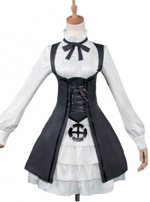 Princess Principal Cosplay Costume Gothic Lolita Black And White Long Sleeve Dress Set