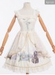 Old Time Dream Series Retro Printing JSK Classic Lolita Sling Dress