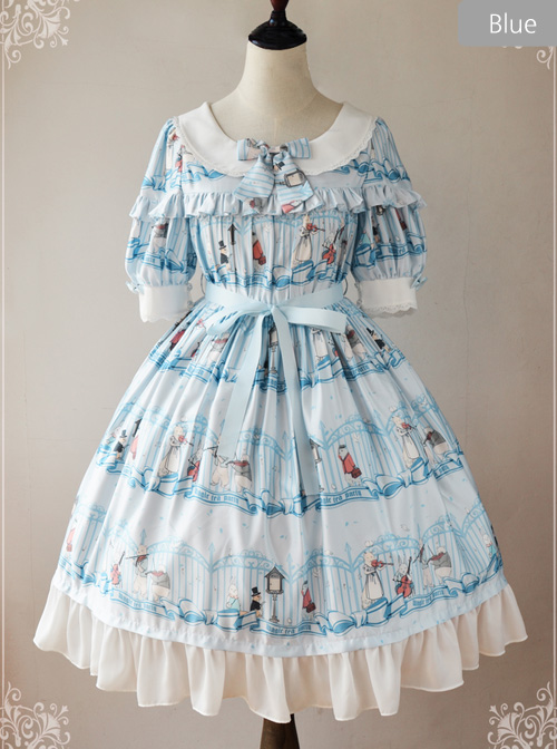 Magic Tea Party Wonderland Quartet Series OP Sweet Lolita Short Sleeve Dress