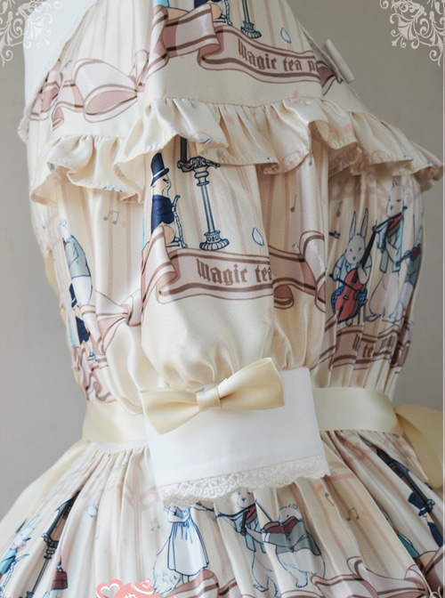 Magic Tea Party Wonderland Quartet Series OP Sweet Lolita Short Sleeve Dress