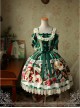 Magic Tea Party Sweet Christmas Series OP Cotton Lace Classic Lolita Short Sleeve Dress