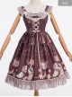 Coronation Bear Series JSK Chiffon Classic Lolita Sling Dress Version 1