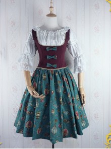 Strawberry Witch Mechanical Balloon Series JSK Punk Lolita Sling Dress