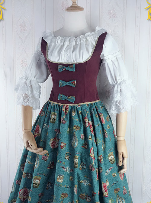 Strawberry Witch Mechanical Balloon Series JSK Punk Lolita Sling Dress