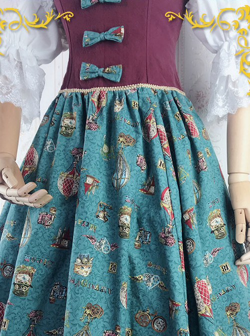 Strawberry Witch Mechanical Balloon Series JSK Punk Lolita Sling Dress