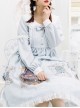 The Gallery Series OP Printing Classic Lolita Light Blue Long Sleeve Dress