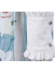 Soft Pancake Series Blue JSK Classic Lolita Sleeveless Dress And Long Sleeve Lining Dress Set